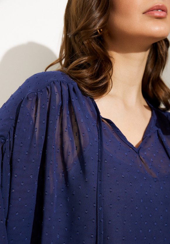 Блуза из фактурного шифона шир.  580, рис. 8