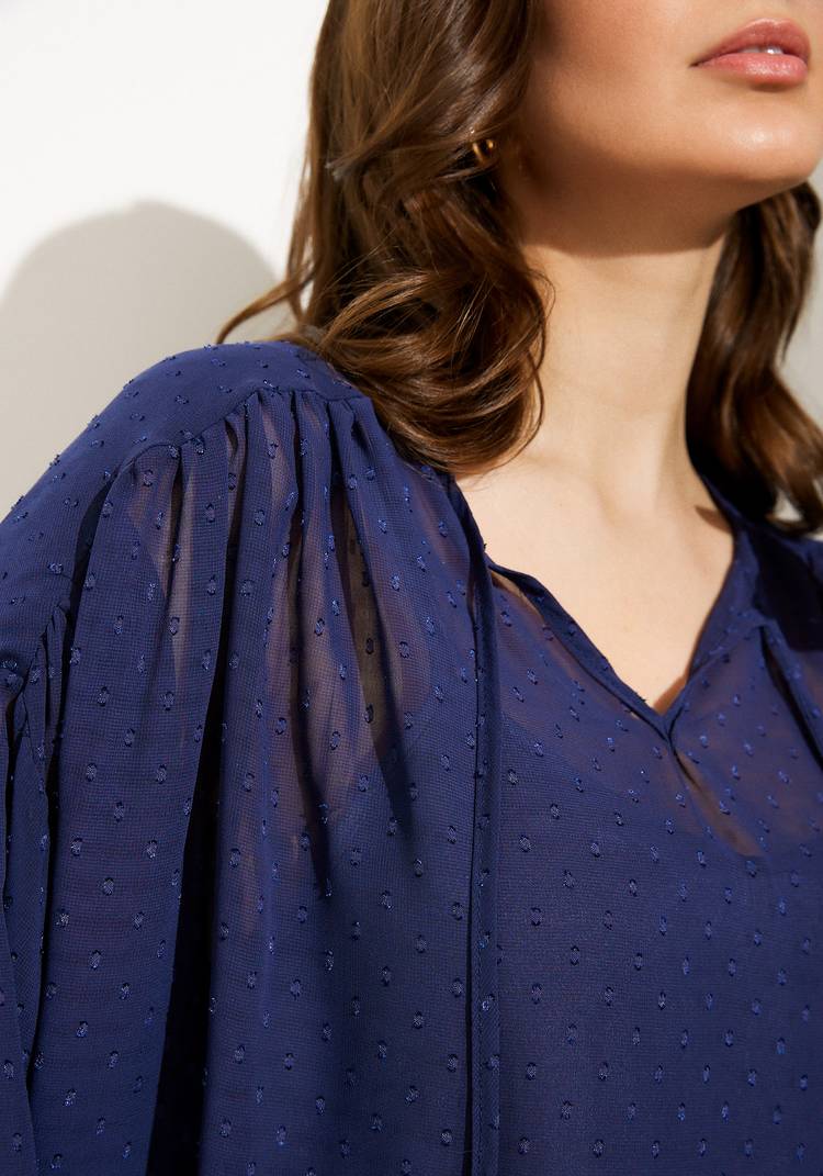 Блуза из фактурного шифона шир.  750, рис. 8