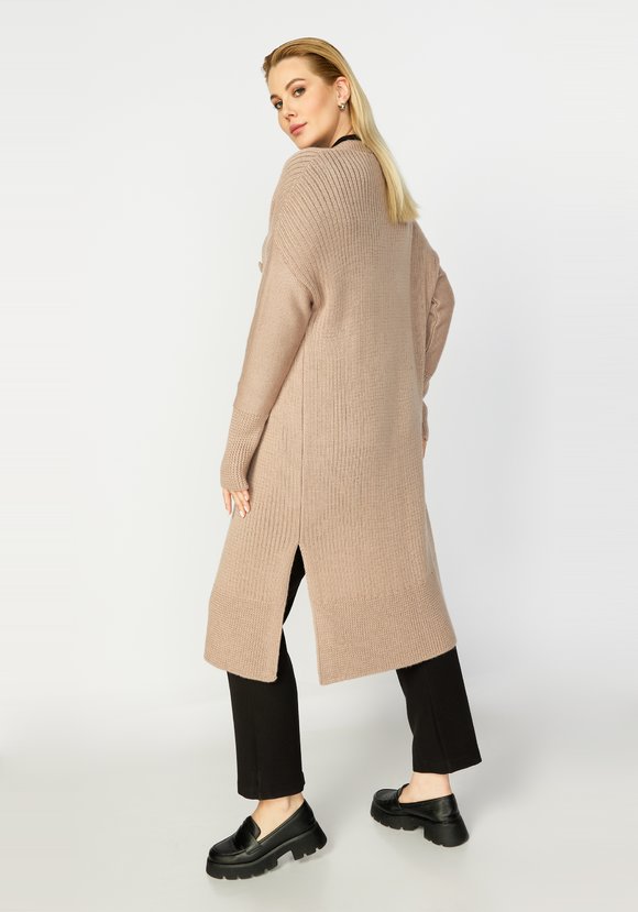 Кардиган с объёмным орнаментом шир.  580, рис. 19