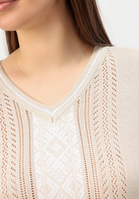 Пуловер с узором на передней полочке шир.  580, рис. 5