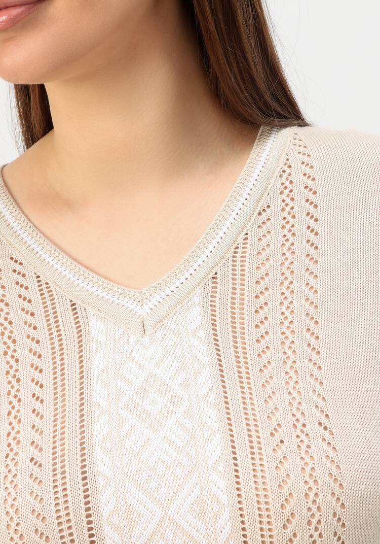 Пуловер с узором на передней полочке шир.  750, рис. 5