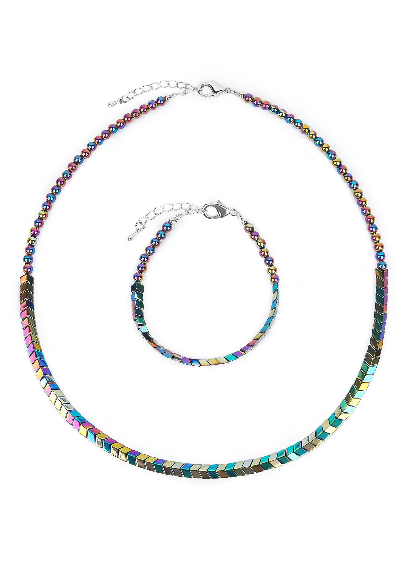 

Комплект (бусы, браслет) "Радужное сияние"