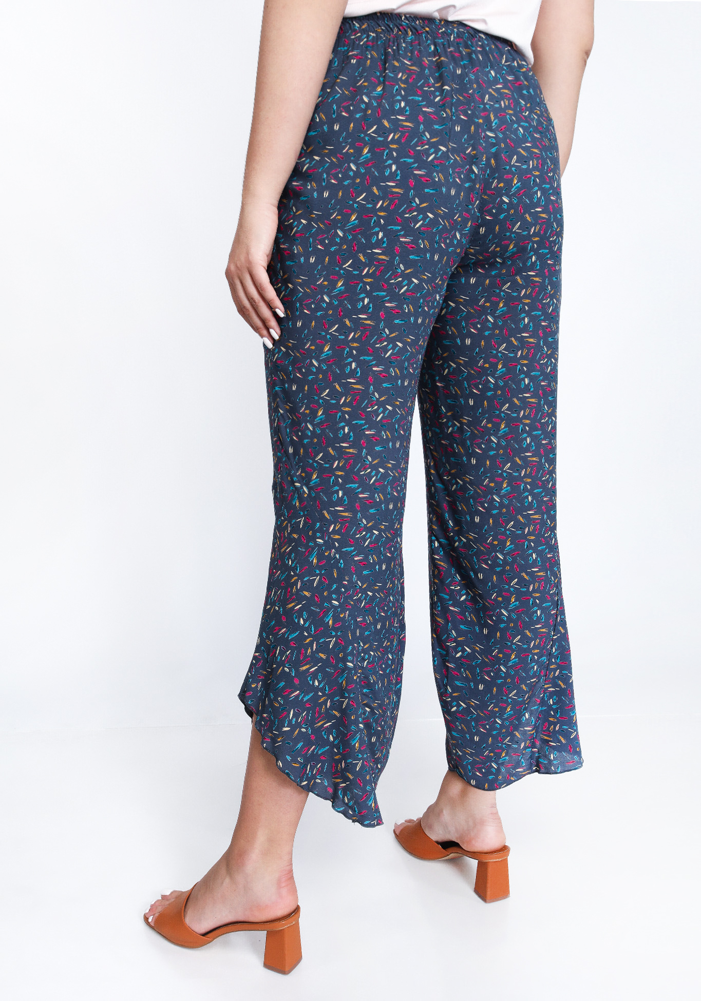 Юбка-брюки расклешенные GalaGrosso, размер 50, цвет серо-синий - фото 2