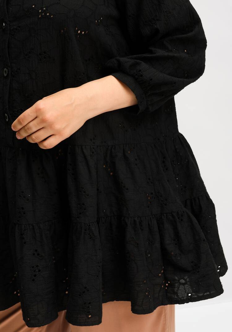 Туника из шитья с ярусами на пуговицах шир.  750, рис. 22