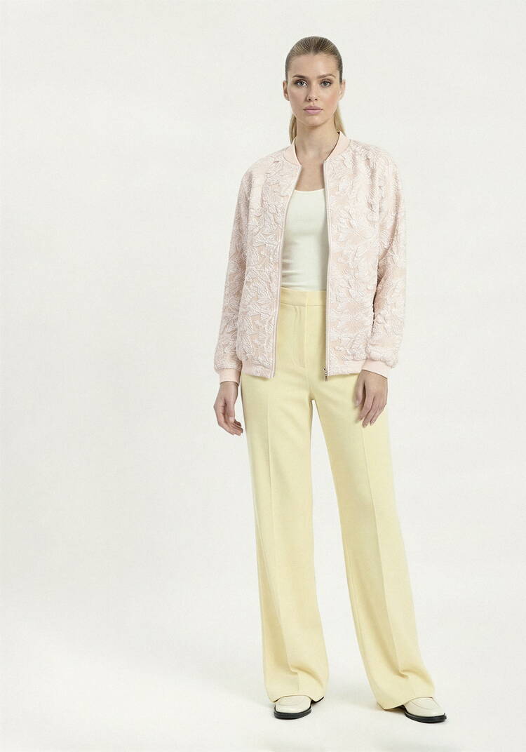 Бомбер из ткани с жаккардовым узором шир.  750, рис. 24