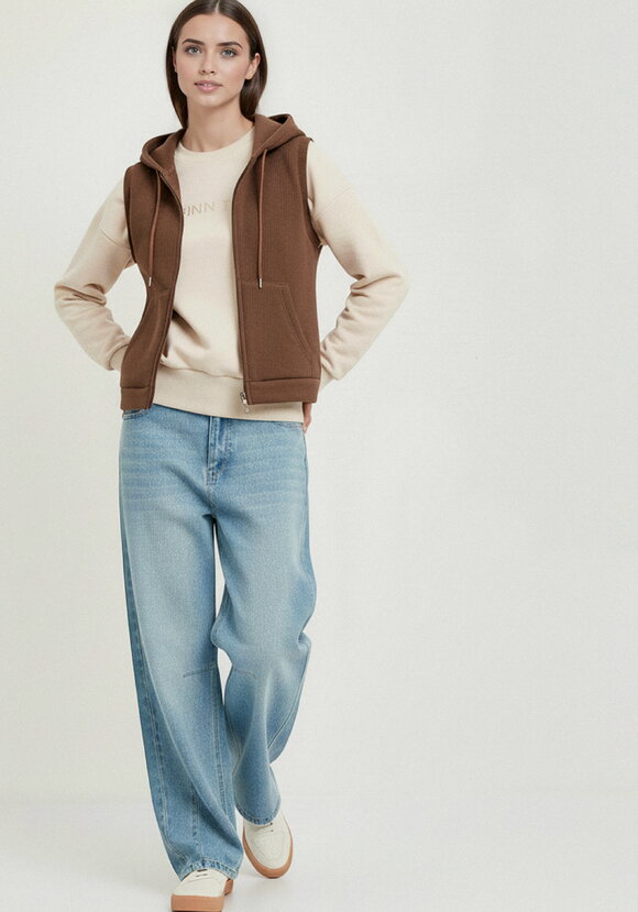 Жилет из микровельвета с начёсом шир.  580, рис. 2