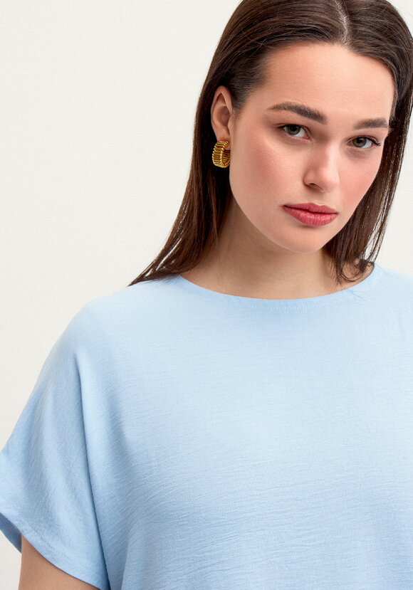 Блуза с круглой горловиной и разрезами шир.  580, рис. 12