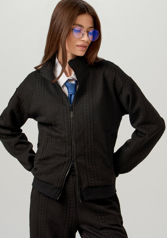 Костюм бомбер и брюки свободного кроя шир.  580, рис. 32