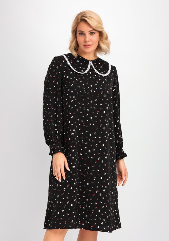 Платье с акцентным воротником шир.  580, рис. 7