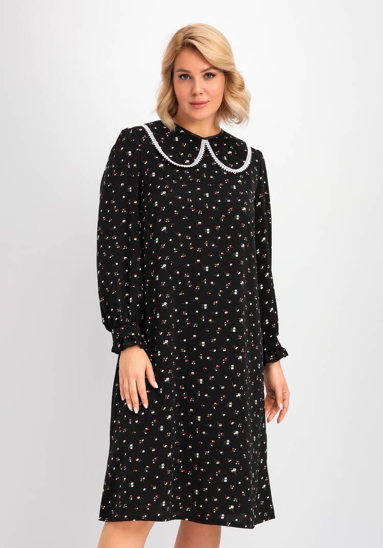 Платье с акцентным воротником шир.  750, рис. 7