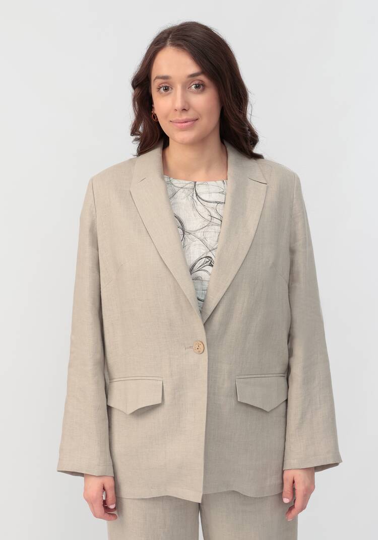 Пиджак из льна Мила шир.  750, рис. 10