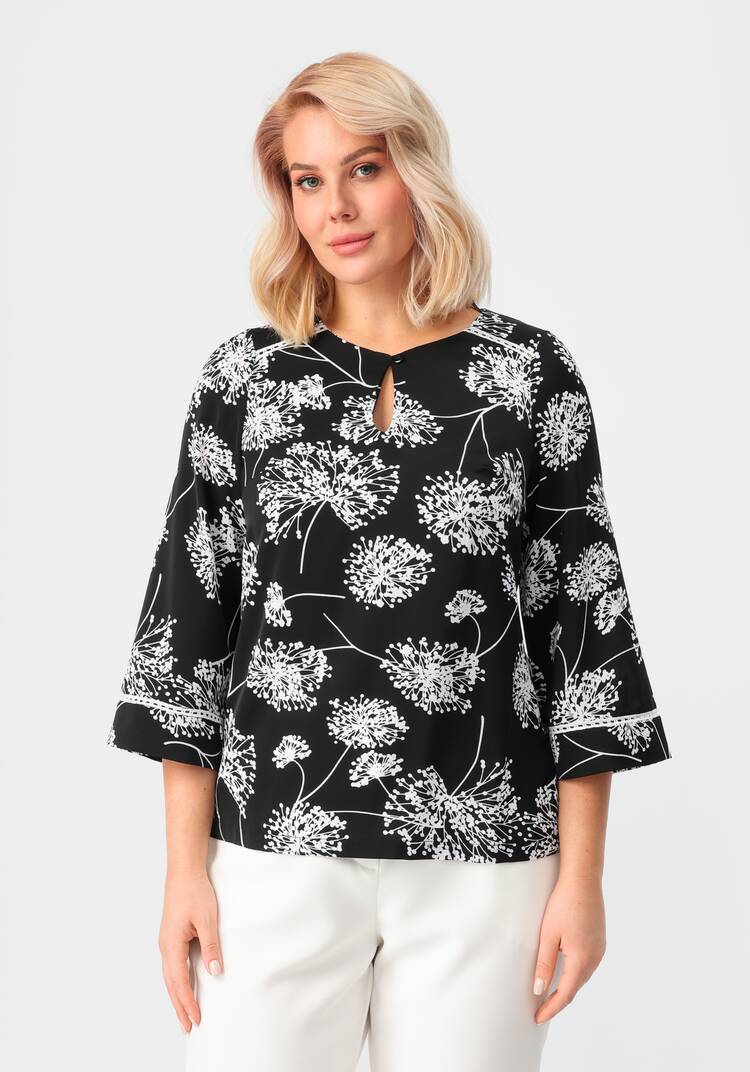 Блуза свободного кроя с рукавами 7/8 шир.  750, рис. 22