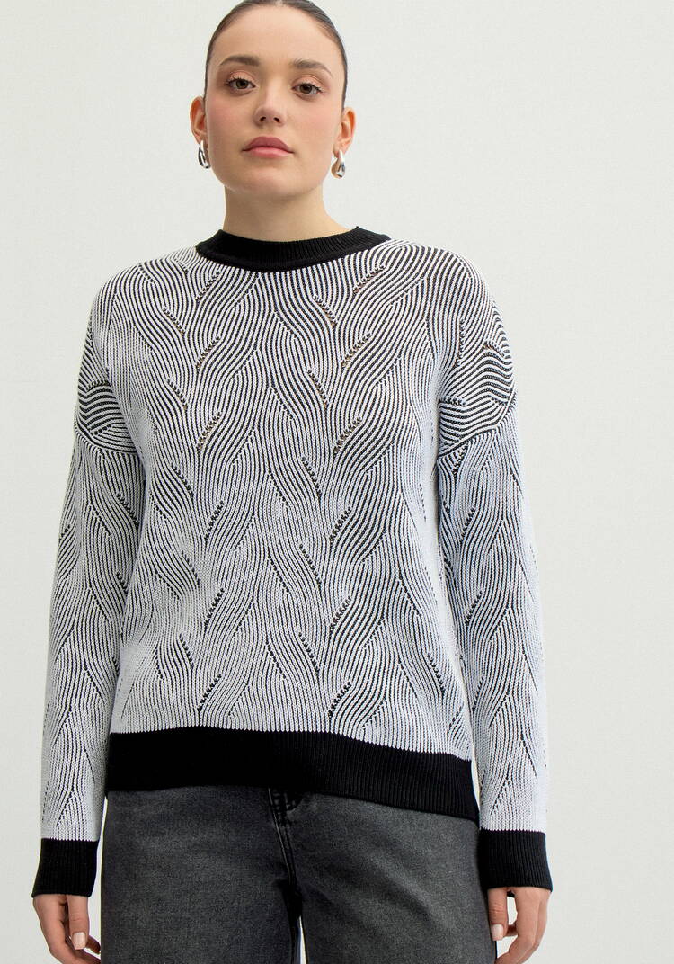 Джемпер с фактурным орнаментом шир.  750, рис. 4