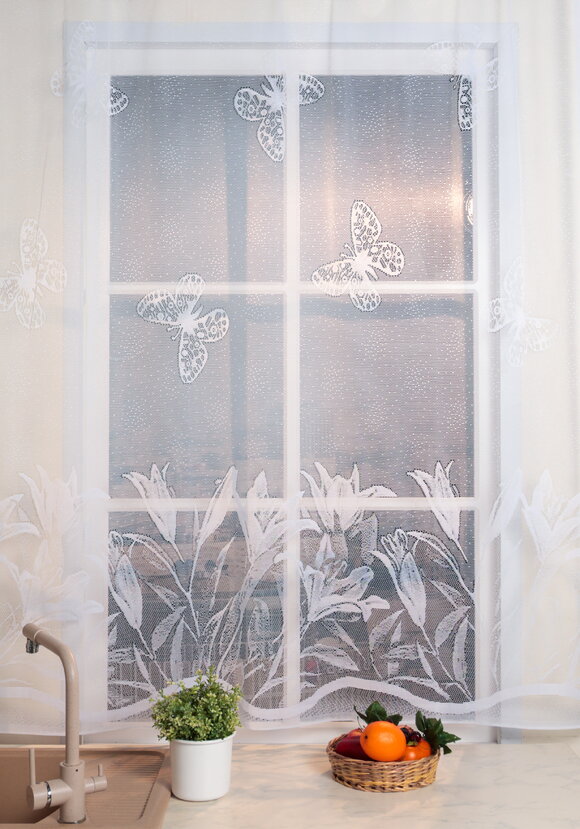 Тюль-занавеска Флора, 2 шт. шир.  580, рис. 4