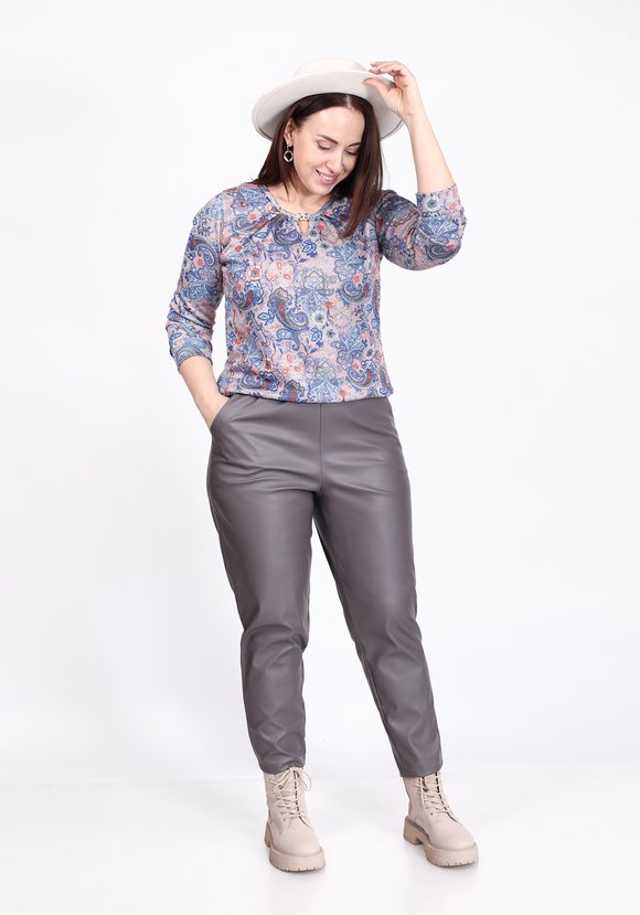 Блуза Цветочный презент шир.  580, рис. 3