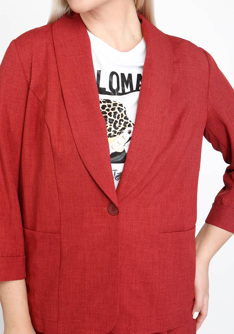 Жакет классический однобортный шир.  750, рис. 19