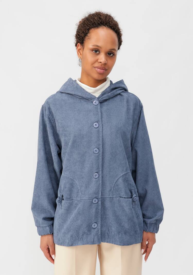 Ветровка из вельвета с капюшоном шир.  750, рис. 16