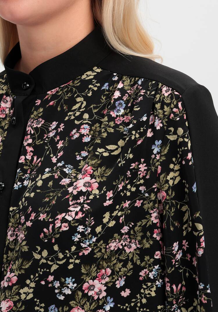 Блуза комбинированная прямого кроя шир.  750, рис. 5