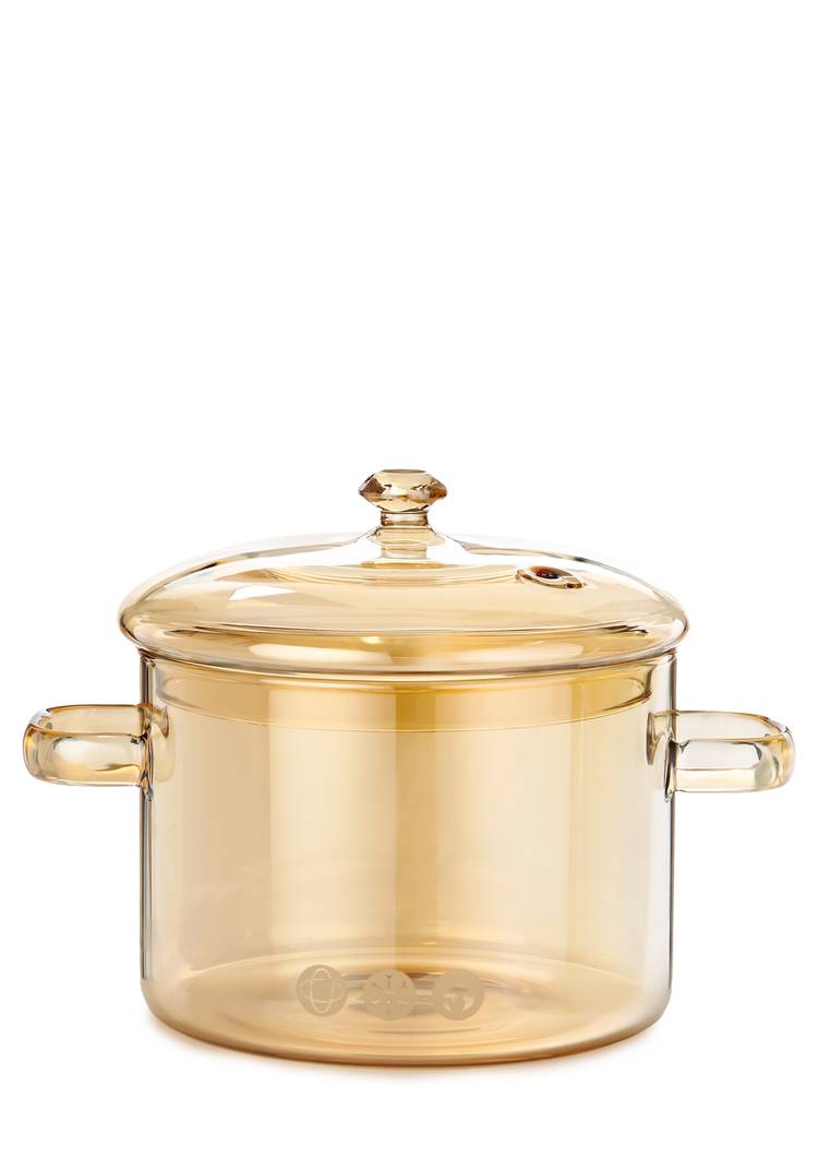 Стеклянная кастрюля с крышкой Даймонд шир.  750, рис. 4