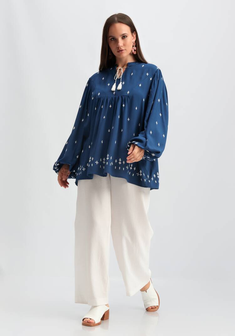 Блуза в стиле бохо шир.  750, рис. 19