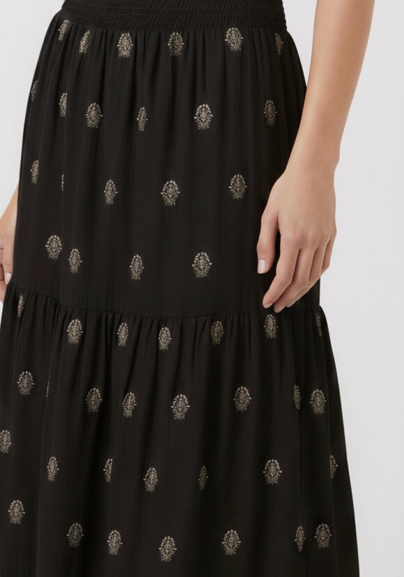 Юбка на резинке с купонным принтом шир.  580, рис. 5