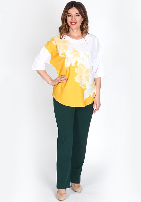 Туника Цветочный ноктюрн шир.  580, рис. 10