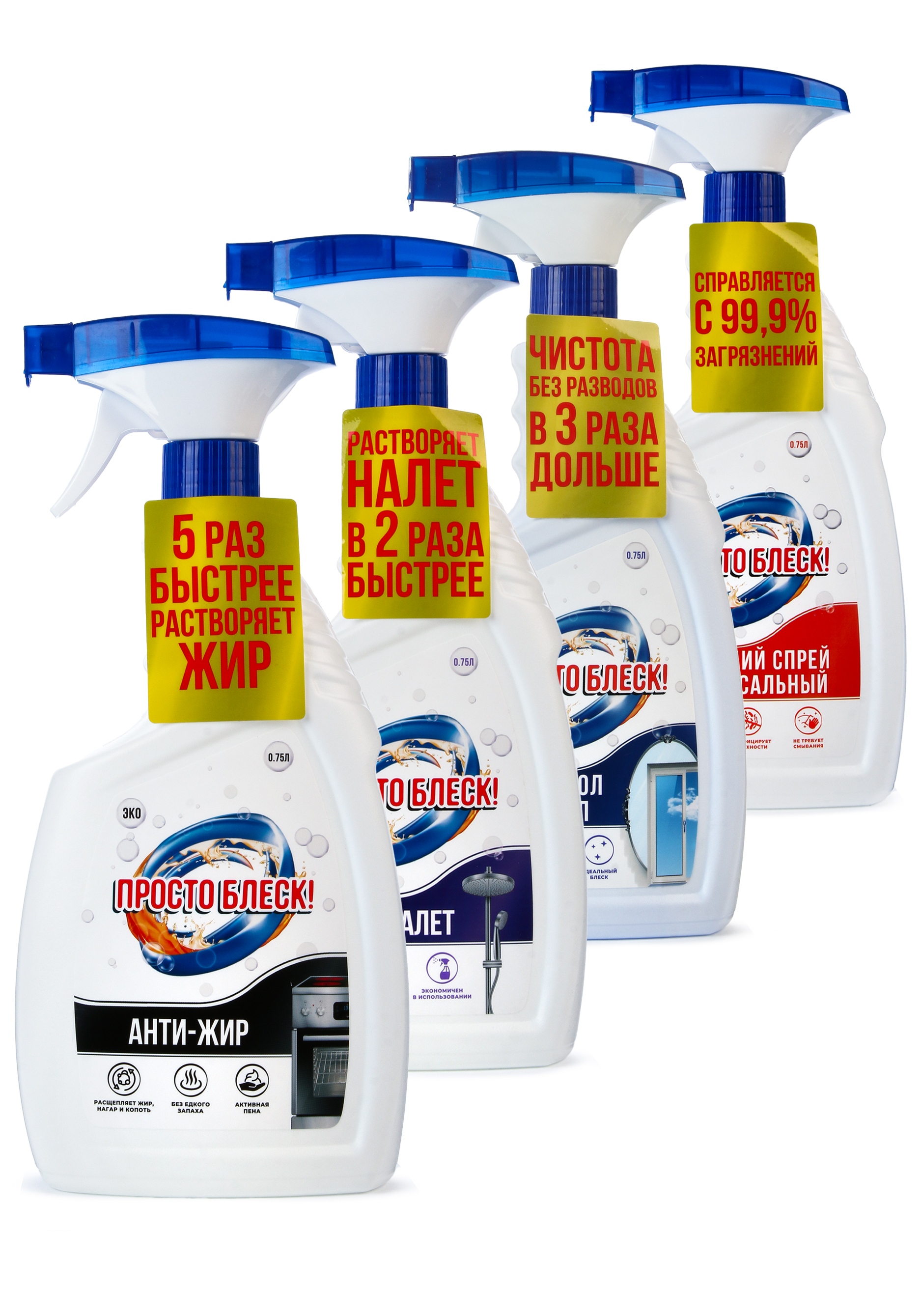 

Универсальный набор "Просто блеск", 4 шт.