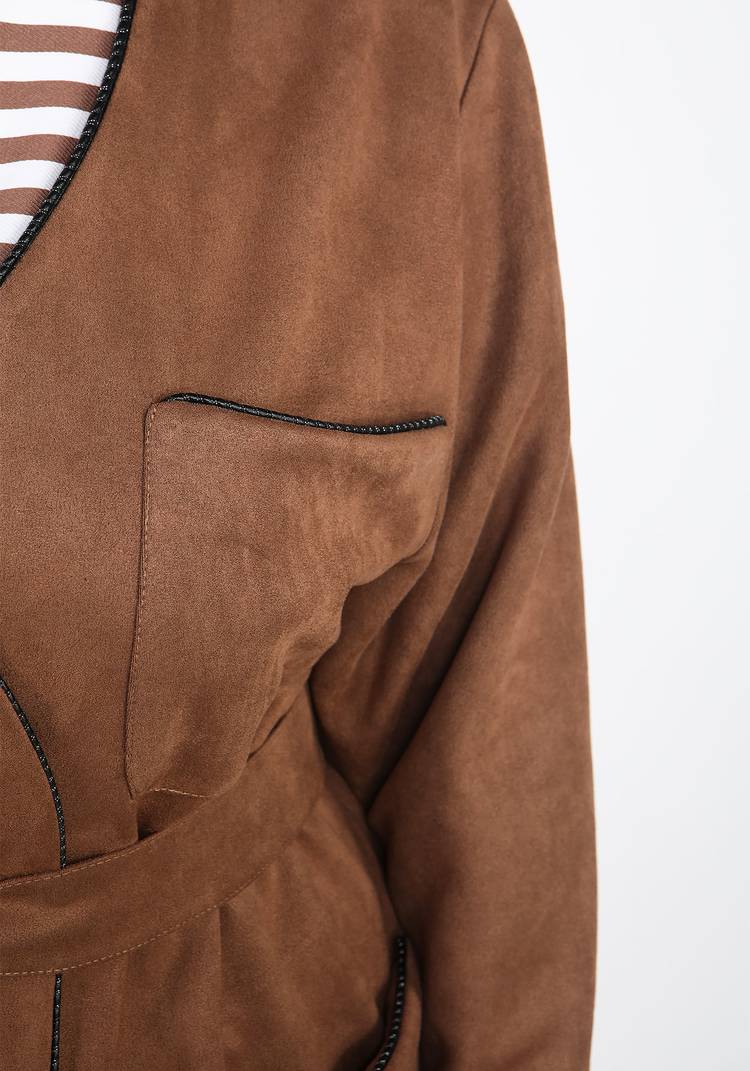 Жакет с карманами из эко-замши шир.  750, рис. 4