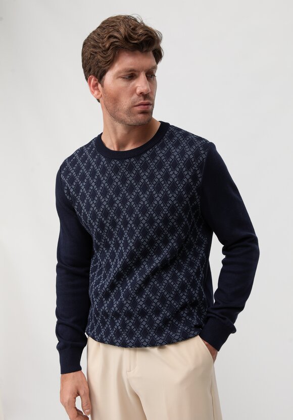 Джемпер в ромб с длинным рукавом шир.  580, рис. 10