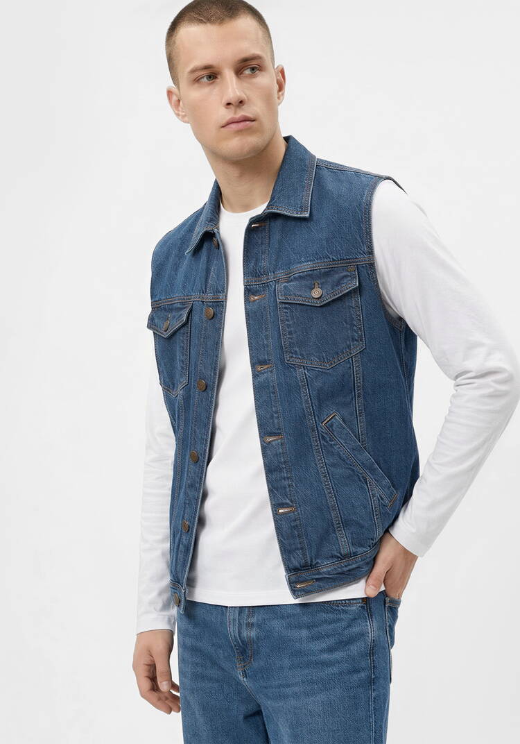 Жилет из денима Лео шир.  750, рис. 1