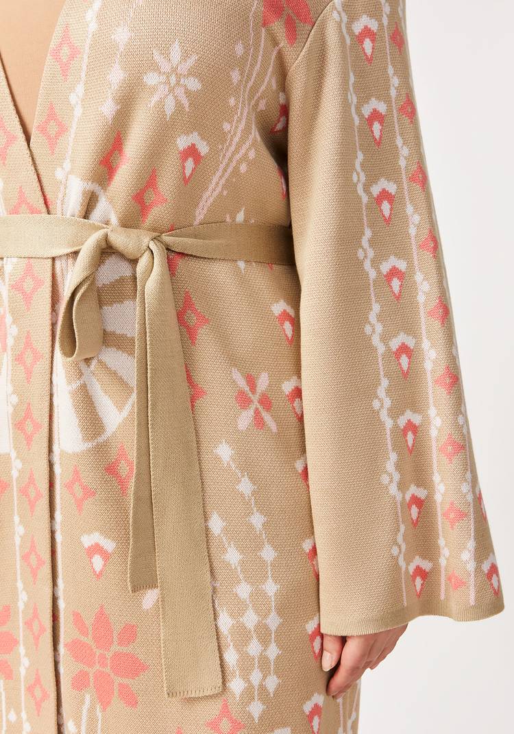 Кардиган с поясом и абстрактным рисунком шир.  750, рис. 6