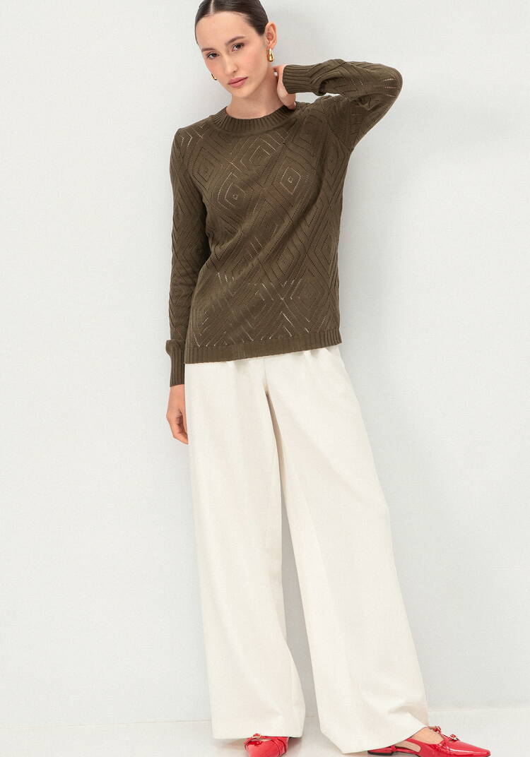 Джемпер с  ажурными ромбами шир.  750, рис. 10