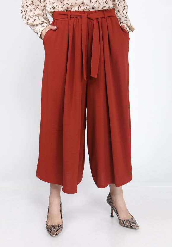 Брюки-кюлоты широкие с поясом шир.  580, рис. 1