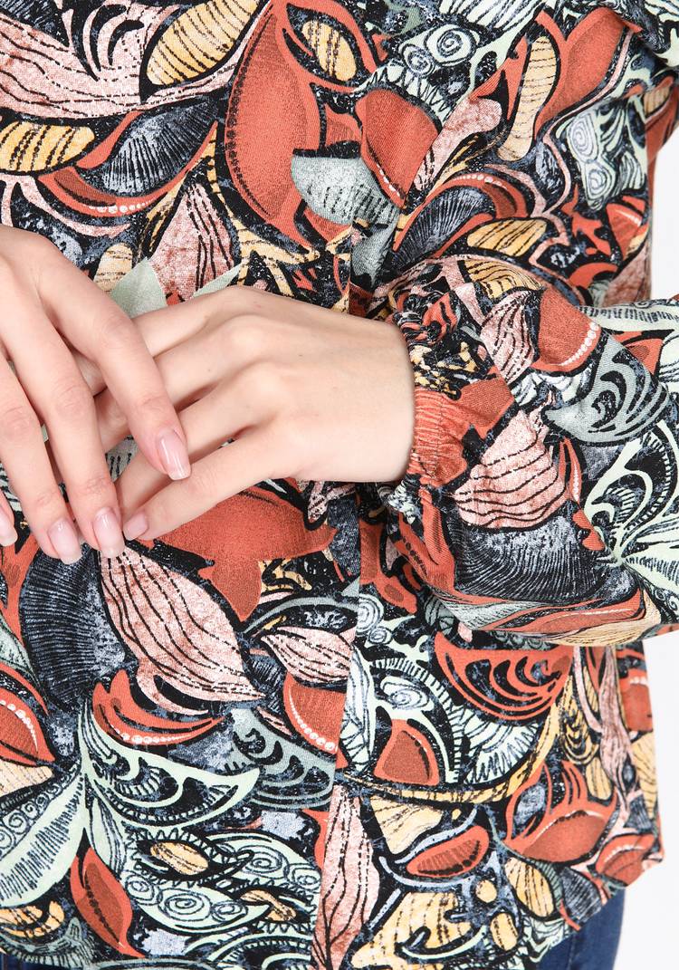 Блуза с рукавом на резинке и принтом шир.  750, рис. 3