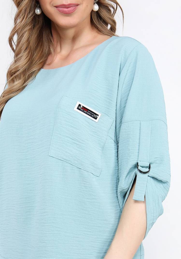 Блуза с патой на рукаве шир.  750, рис. 8