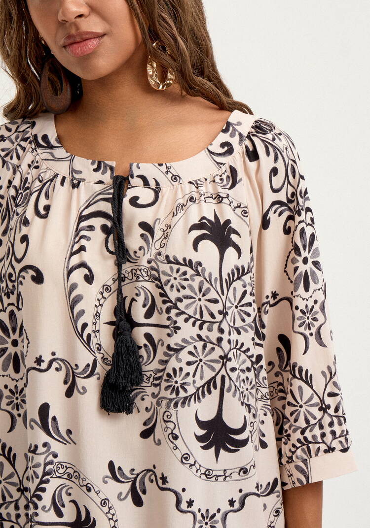 Туника с принтом свободного кроя шир.  750, рис. 13