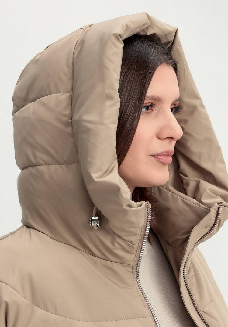 Пуховик стеганый с накладными карманами шир.  750, рис. 6