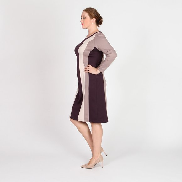 Платье с вертикальными контрастными вставками шир.  580, рис. 3