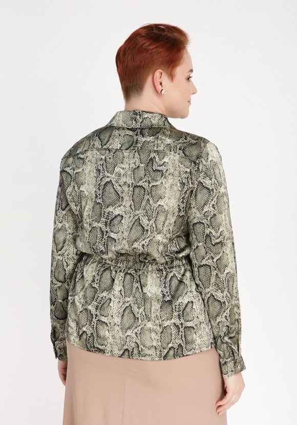 Блуза со змеиным принтом шир.  580, рис. 2