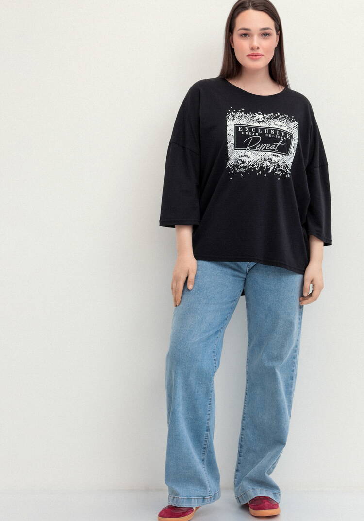 Туника с принтом на груди шир.  750, рис. 16