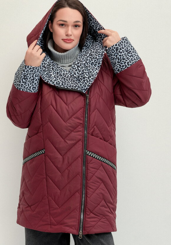 Куртка стеганая с анималистичным принтом шир.  580, рис. 2