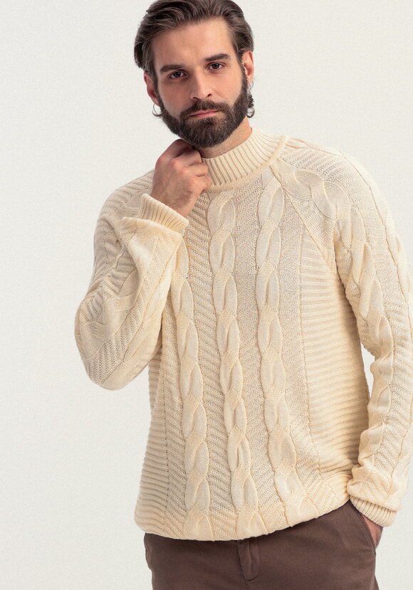 Джемпер мужской с фактурными косами шир.  580, рис. 14