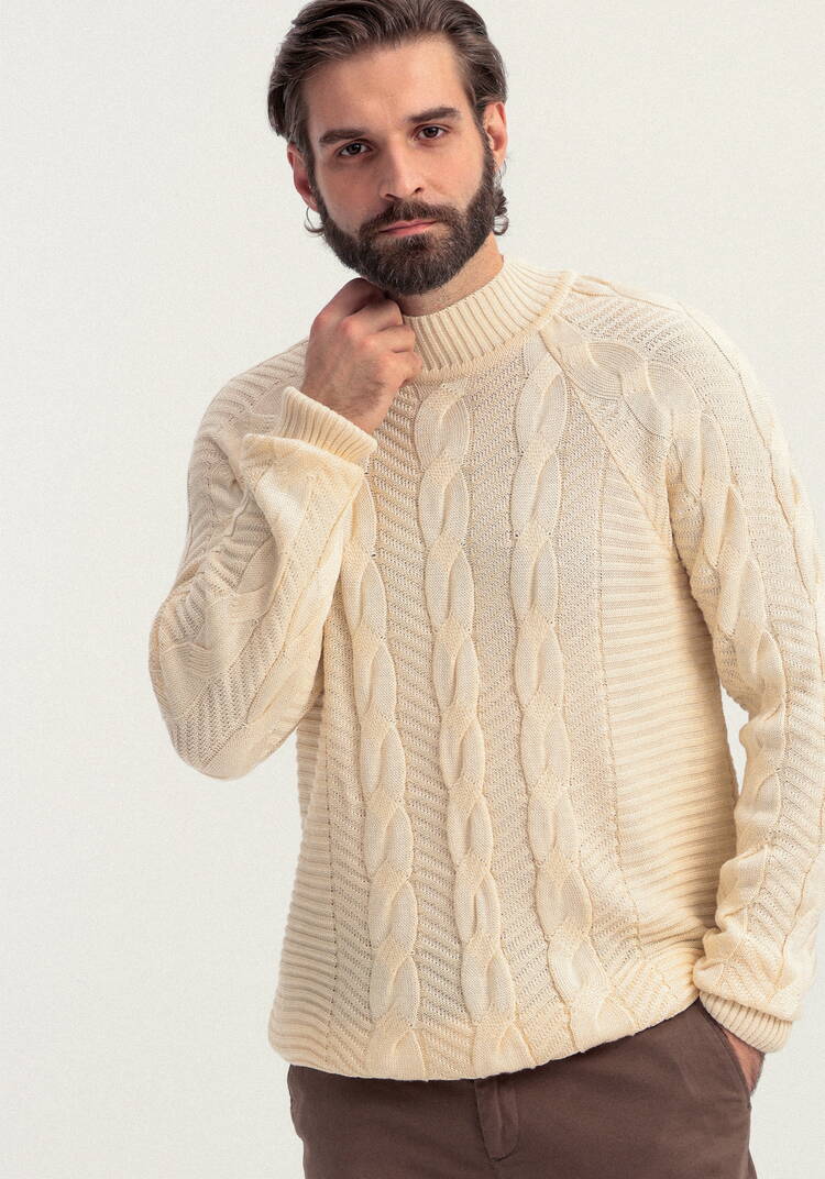 Джемпер мужской с фактурными косами шир.  750, рис. 14