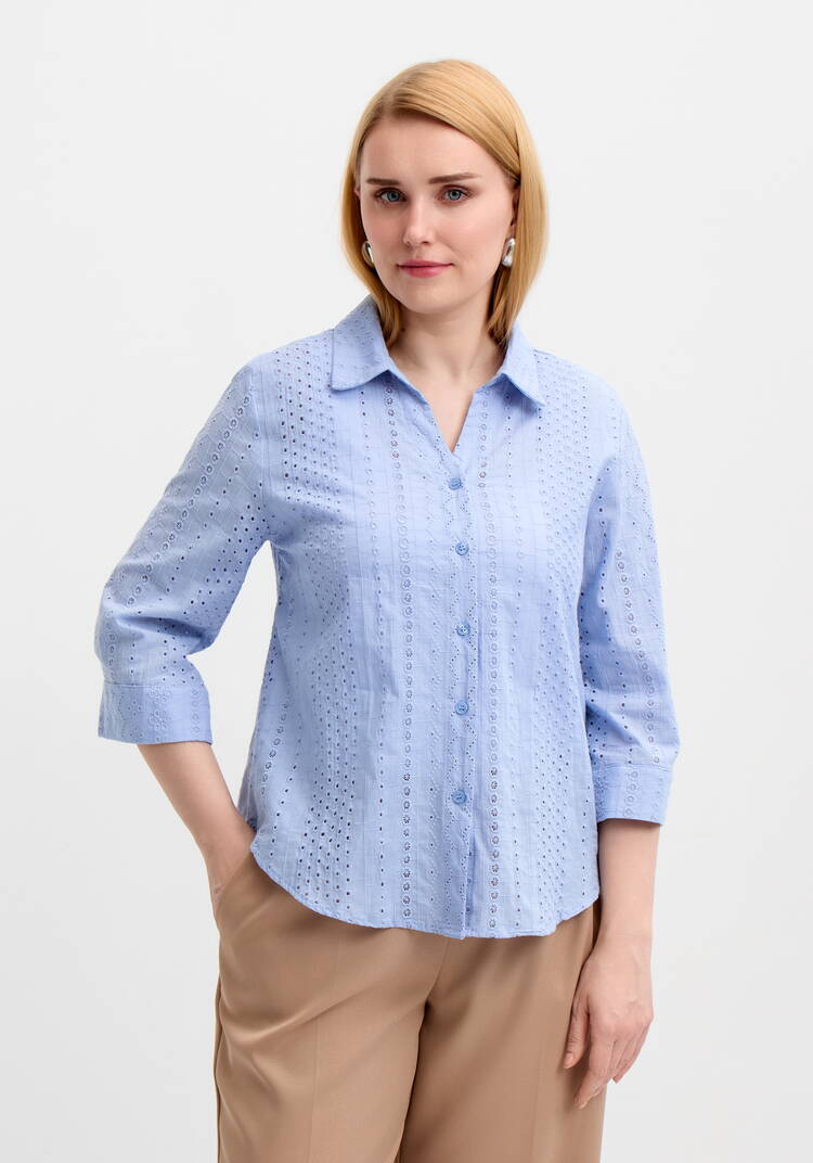 Блуза из шитья с рукавом 3/4 шир.  750, рис. 11