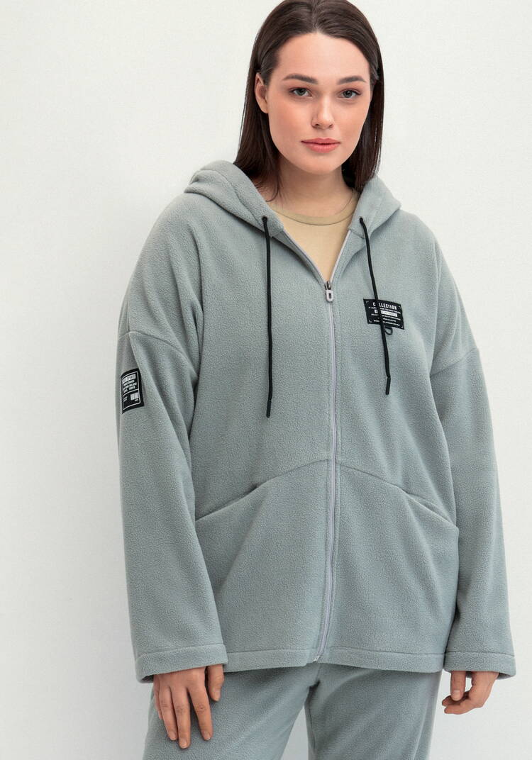 Толстовка из флиса с нашивкой на груди шир.  750, рис. 13