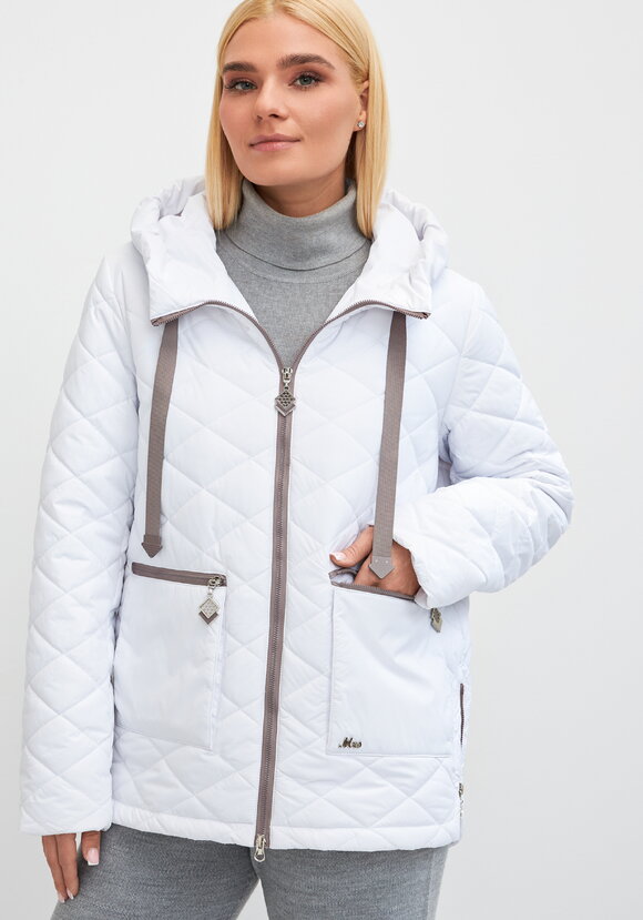 Куртка с контрастной молнией Вероника шир.  580, рис. 8