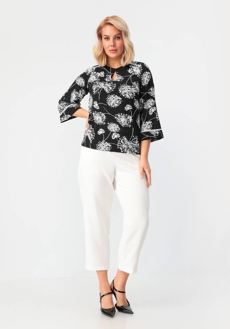 Блуза свободного кроя с рукавами 7/8 шир.  750, рис. 25