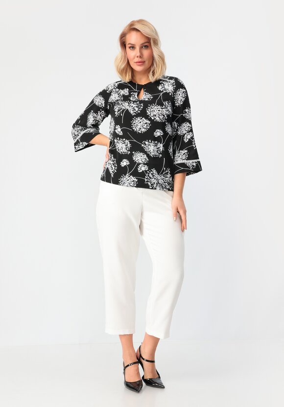 Блуза свободного кроя с рукавами 7/8 шир.  580, рис. 25