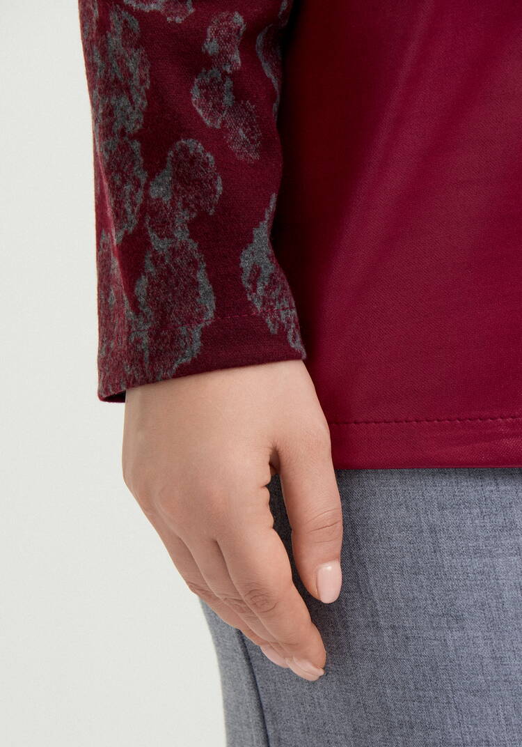 Блуза из комбинированной ткaни шир.  750, рис. 6