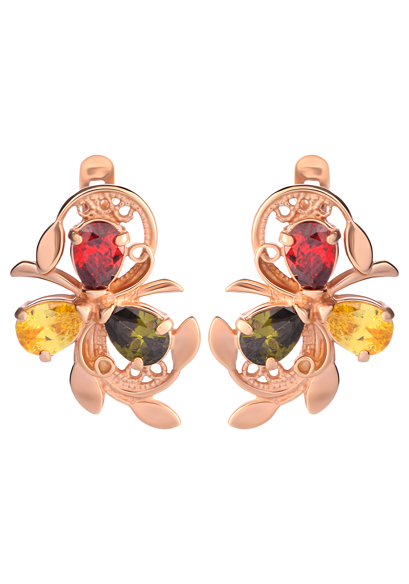 

Серебряные серьги "Магия", Золотой